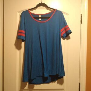 Royal Blue and Pink Sports Jersey Tunic